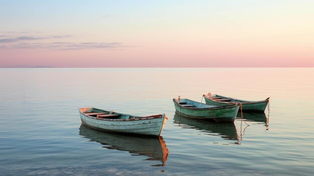 bateaux dans la rivière image créative photographique en haute définition