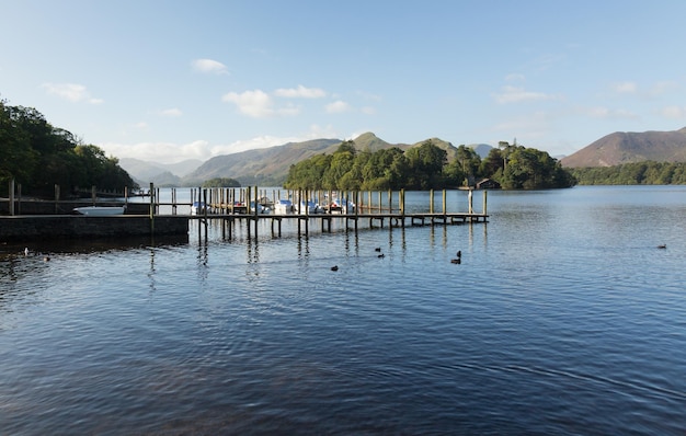 Bateaux sur Derwent Water dans le Lake District