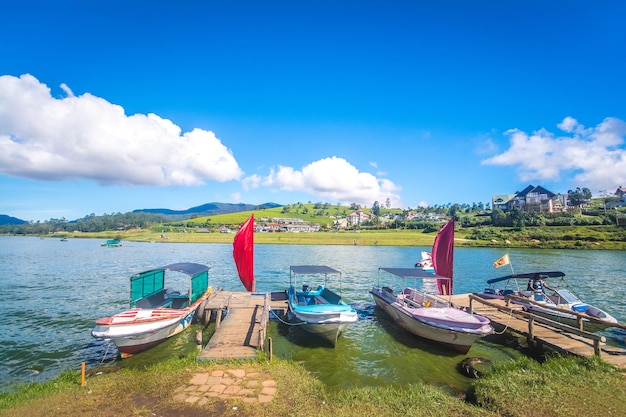 Bateaux sur le lac Gregory à Nuwara eliya, Sri Lanka