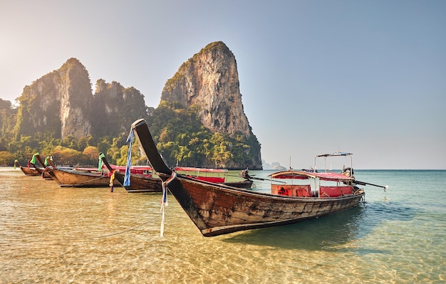 Bateaux à longue queue en Thaïlande