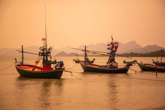 Photo des bateaux en mer