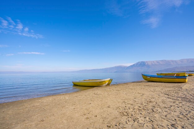 Bateaux De Pêche à Pogradec, Lac D'ohrid