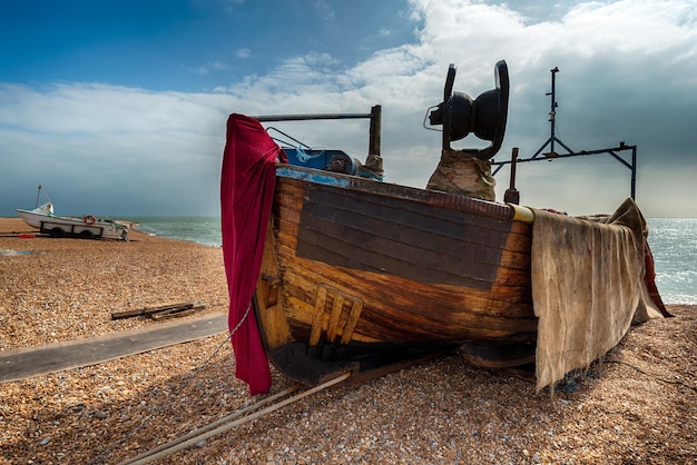 Bateaux sur la plage de Hastings