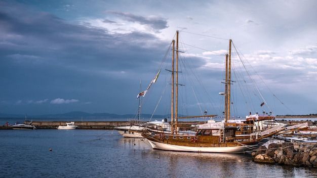 Bateaux de plaisance à Nessebar, Bulgarie