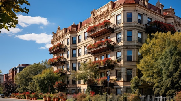 Bâtiment d'appartements résidentiels urbains