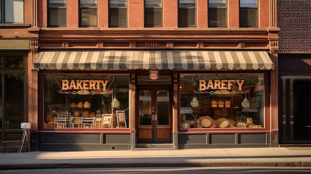 Photo bâtiment de la boulangerie de gâteaux