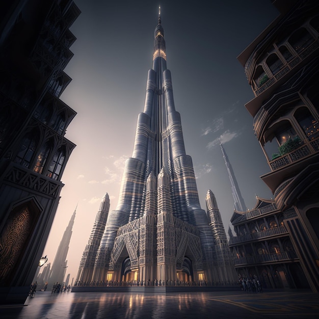 Un bâtiment burj khalifa à dubaï