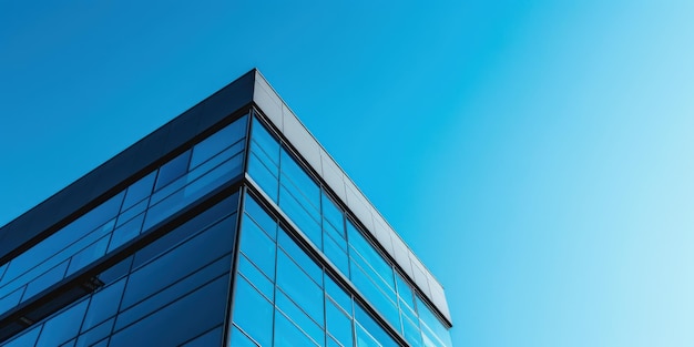 Un bâtiment avec un ciel bleu