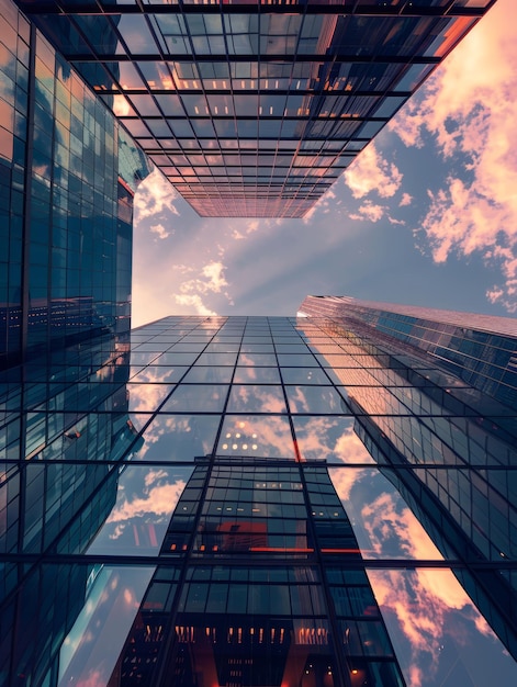 Photo un bâtiment avec un ciel et des nuages en arrière-plan