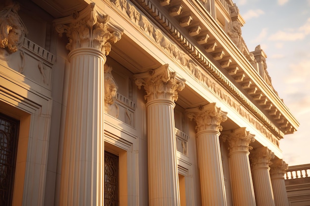 Un bâtiment à colonnes