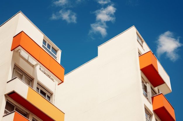 Bâtiment contre le ciel vue Belle image d'illustration IA générative