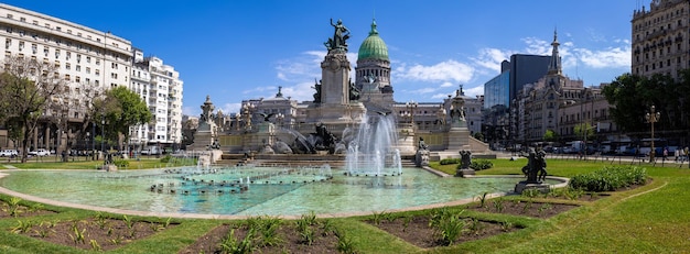 Bâtiment du palais du Congrès national de Buenos Aires dans le centre-ville historique