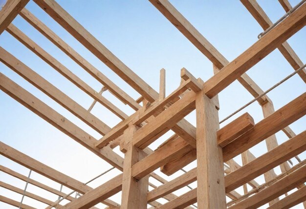 Photo un bâtiment avec un échafaudage qui montre la construction