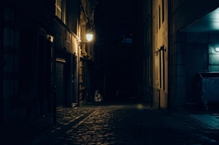Photo bâtiment éclairé la nuit
