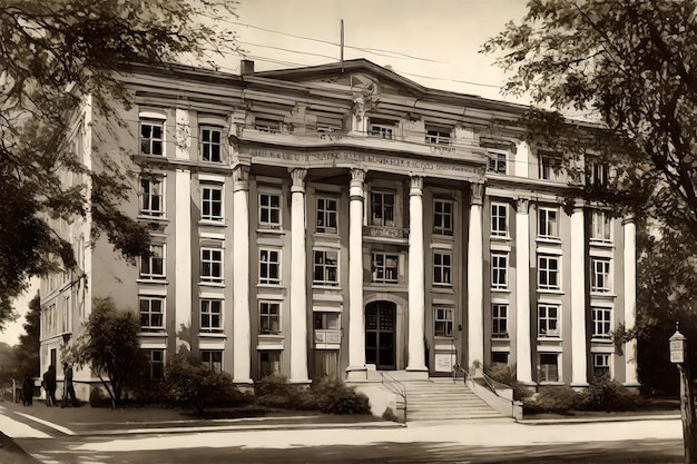 Photo bâtiment d'une école publique