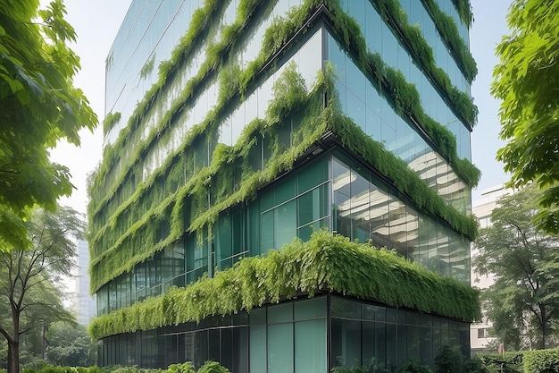 Bâtiment écologique dans la ville moderne