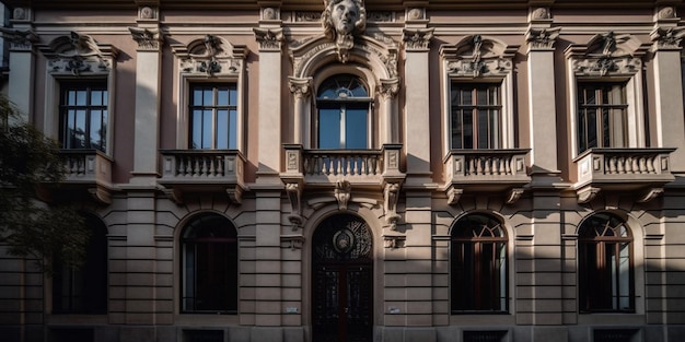 Bâtiment de façade Vue de face