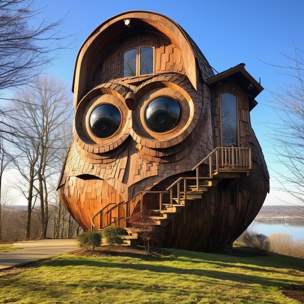 Bâtiment en forme de hibou