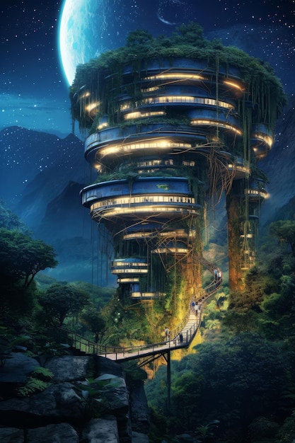 Un bâtiment futuriste