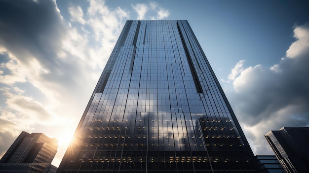 Bâtiment de gratte-ciel de banque urbaine