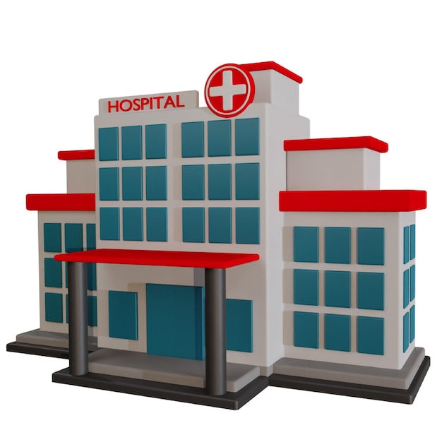 Le bâtiment de l'hôpital des dessins animés