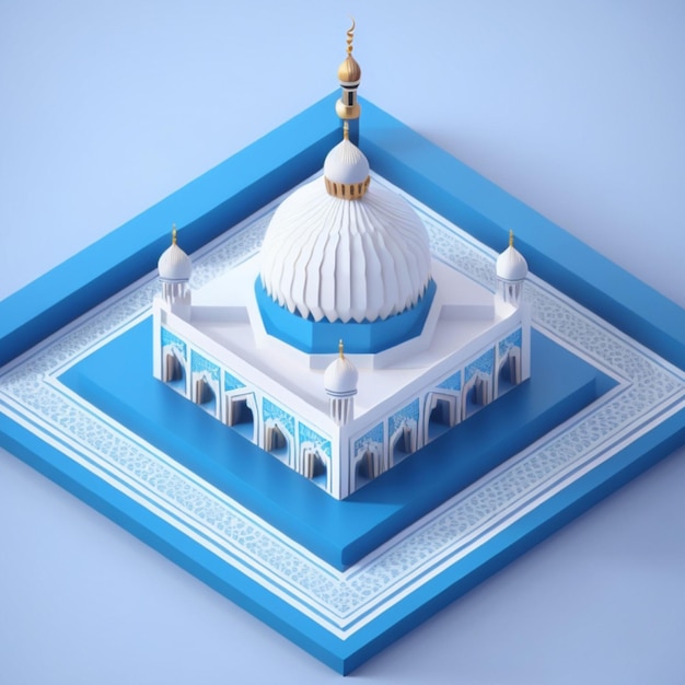 Bâtiment de mosquée 3D généré par l'IA