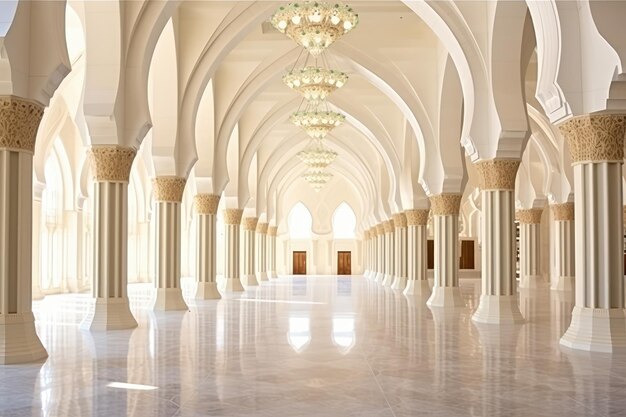 bâtiment de la mosquée à l'intérieur de la photographie publicitaire professionnelle