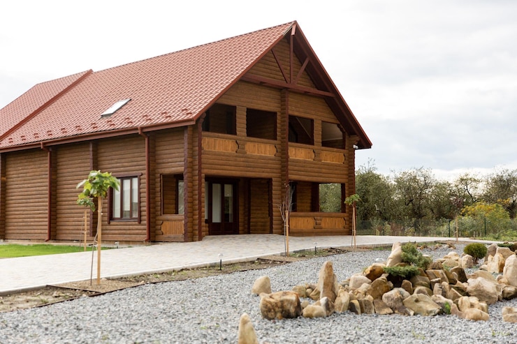 Photo le bâtiment où se trouve le lodge