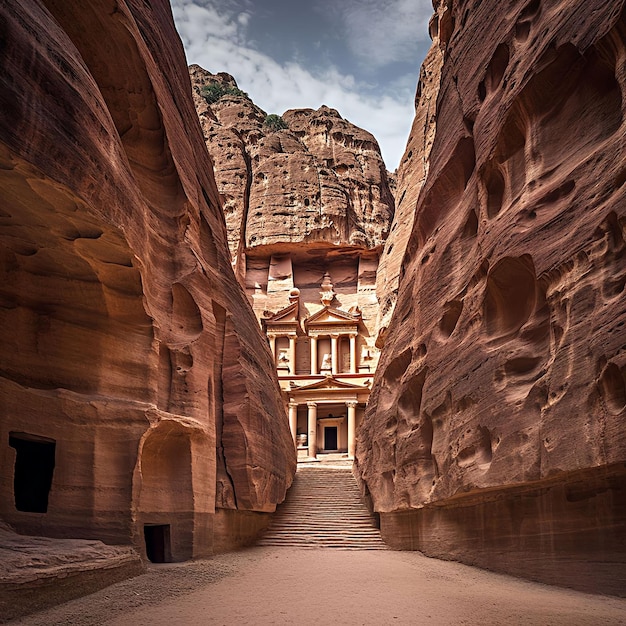 Un bâtiment en pierre avec le mot petra dessus