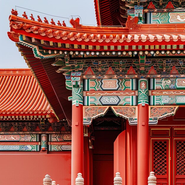 Photo un bâtiment avec un toit rouge et un panneau disant r r r