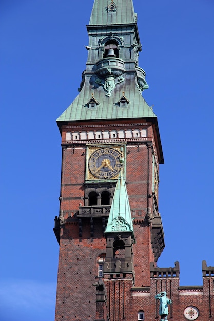 Le bâtiment de la ville de Copenhague au Danemark