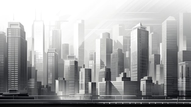 Bâtiment de la ville grise moderne à l'arrière-plan