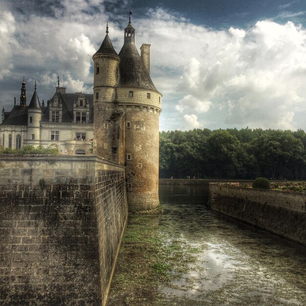 Photo bâtiments contre ciel nuageux