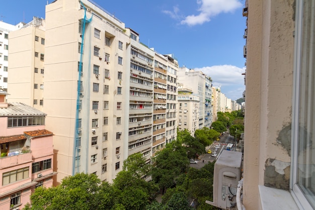 Bâtiments dans le quartier de Copacabana à Rio de Janeiro au Brésil.