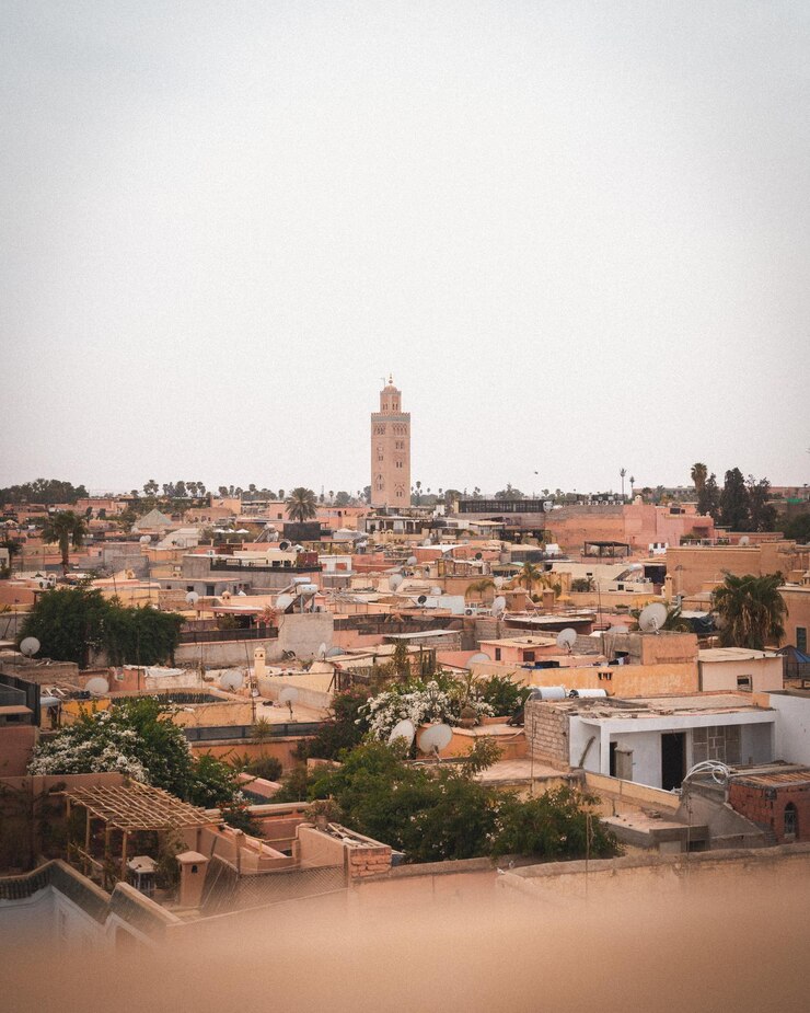 Photo bâtiments dans la ville de marrakech
