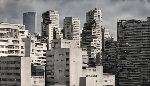 Photo des bâtiments effrayants en ville.