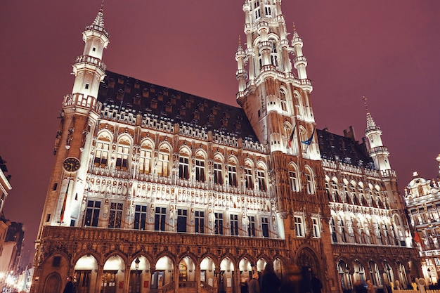 Bâtiments de la Grand Place la nuit