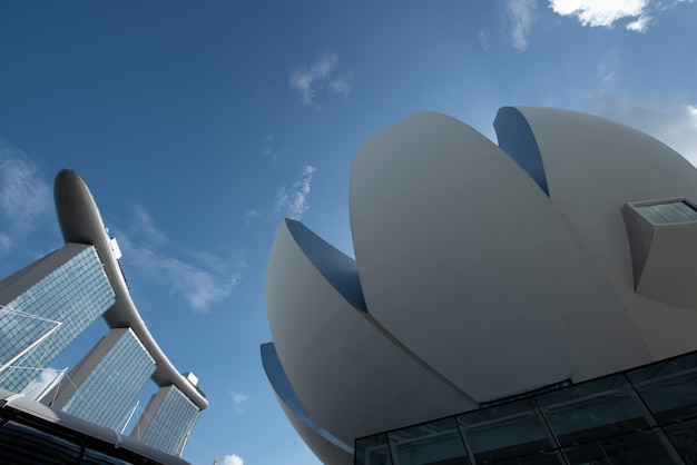 Bâtiments modernes du paysage d'horizon de Singapour dans le quartier des affaires