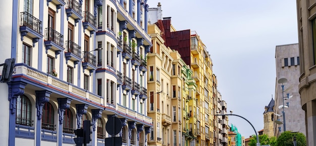 Bâtiments pittoresques dans les rues de Leon en Espagne