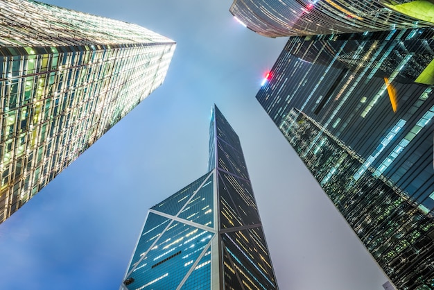 Bâtiments de la ville de Hongkong, gratte-ciel, Chine