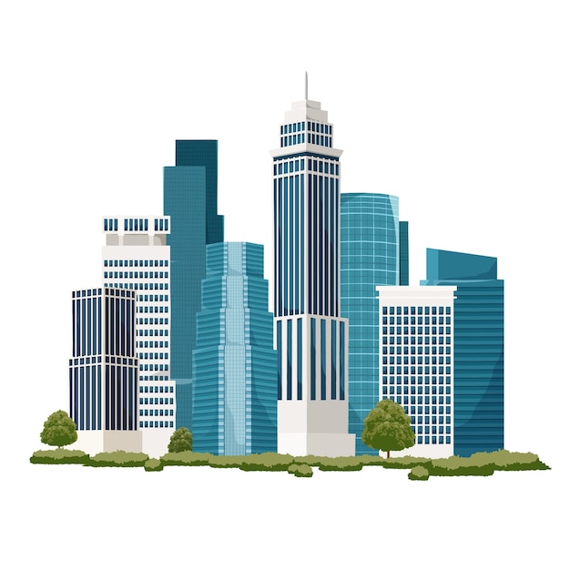 Bâtiments de la ville illustration png fond transparent