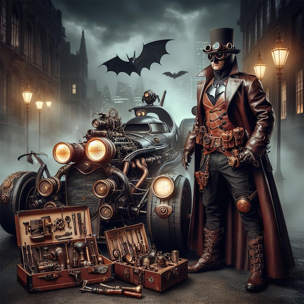 Batman dans le style steampunk