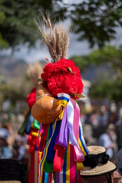 Photo bâton décoré pour une fête canarienne appelée romeria