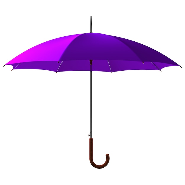 Bâton de parapluie violet classique ouvert