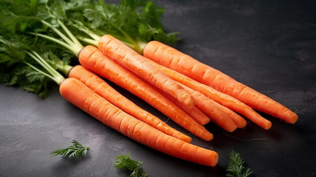 Photo des bâtonnets de carottes crues