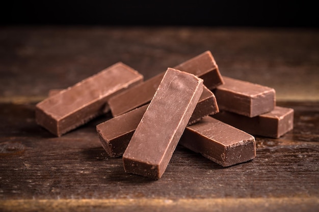 Bâtonnets de chocolat maison