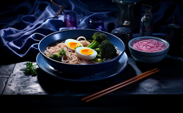 Photo les bâtons du bol de ramen génèrent ai