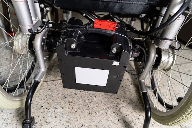 Batterie de fauteuil roulant électrique pour patients ou personnes handicapées.