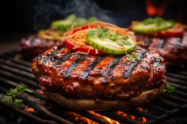 BBQ Turquie Burgers la meilleure photographie de barbecue