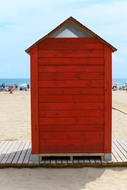 Photo beach_huts_cullera_stock_pictures